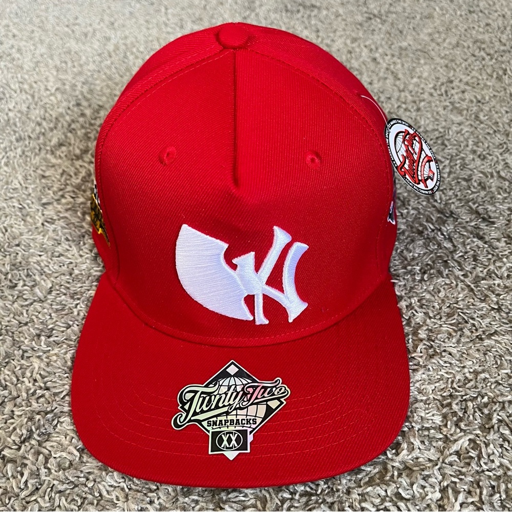 🔴Wu-Tang Hat WuNY Twnty Two Red Snapbacks Rza Gza Wu-Wear Raekwon WuTang